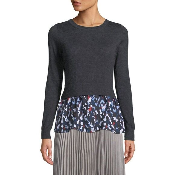 Club Monaco Azamik Layered Wool Long-Sleeve Sweater in Size L - Picture 1 of 8